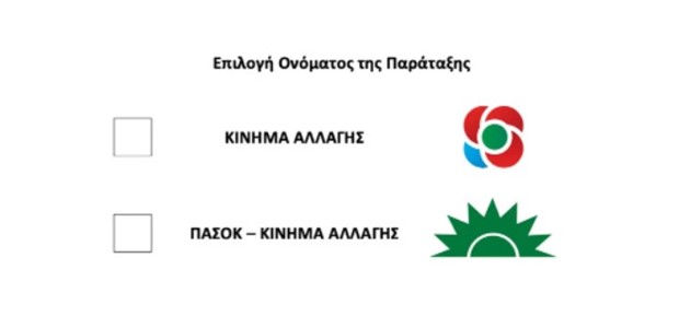 ΠΑΣΟΚ: Το ψηφοδέλτιο για την αλλαγή ονόματος 